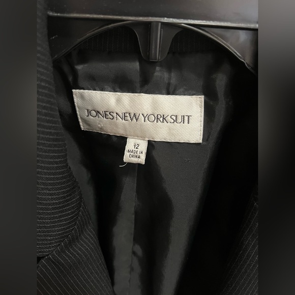 Jones NY suit blazer jacket 12 pinstripes black - Picture 6 of 9
